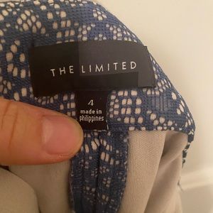 The Limited Blue pencil patterned skirt